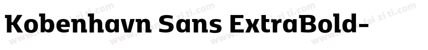 Kobenhavn Sans ExtraBold字体转换